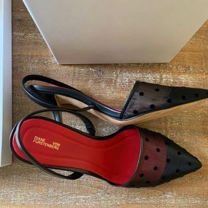 NWT Diane von Furstenberg sling back heels